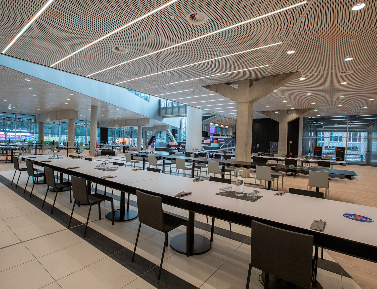 View of tables in the CANTEEN