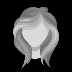 PACE events Eine Graustufenillustration einer Person mit langem, gewelltem Haar, die von den Schultern aufwärts gezeigt wird. Das Gesicht ist gesichtslos, und das Haar hat unterschiedliche Grautöne, was einen mehrschichtigen Effekt erzeugt.