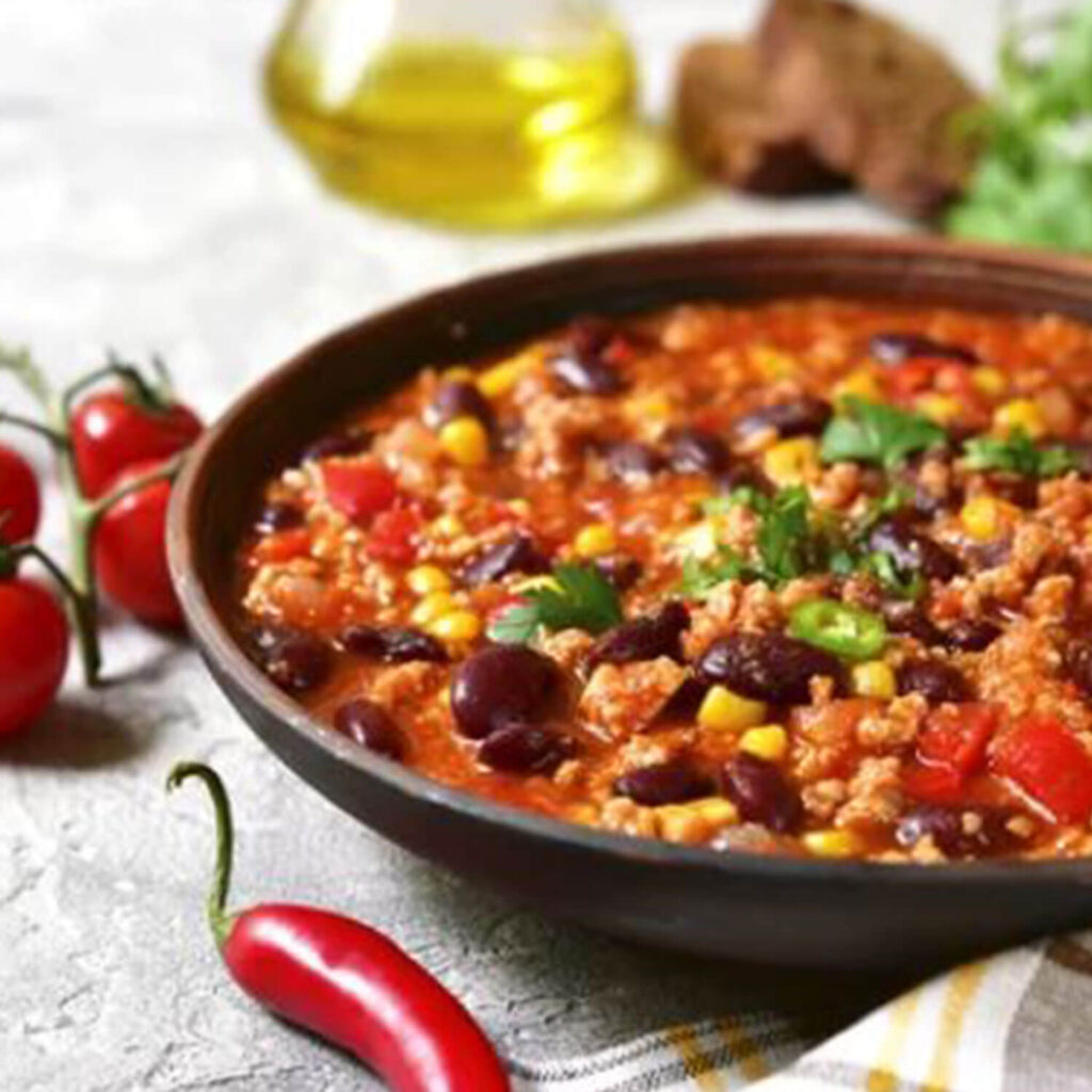 Chili con Carne zubereitet